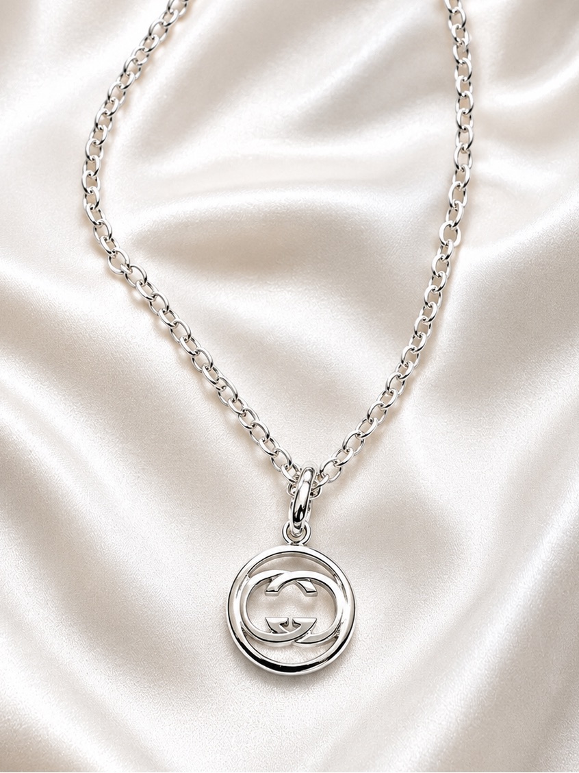 100% Authentic Silver Gucci Necklace